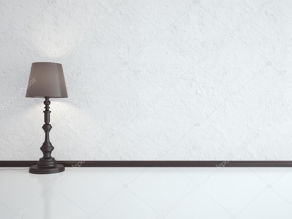 white floor lamp