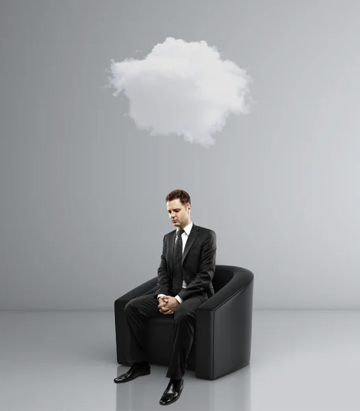 Mens en cloud — Stockfoto