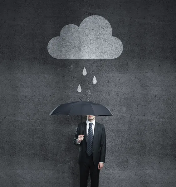 Man with cloud — Stock Photo, Image