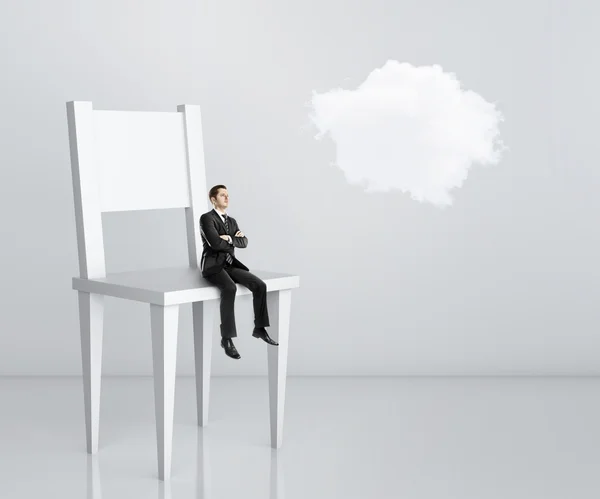 Mens en cloud — Stockfoto