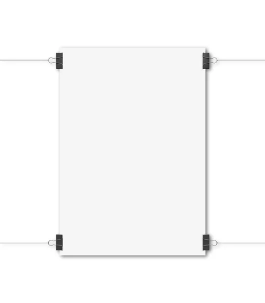 White poster clips — Stock Photo, Image