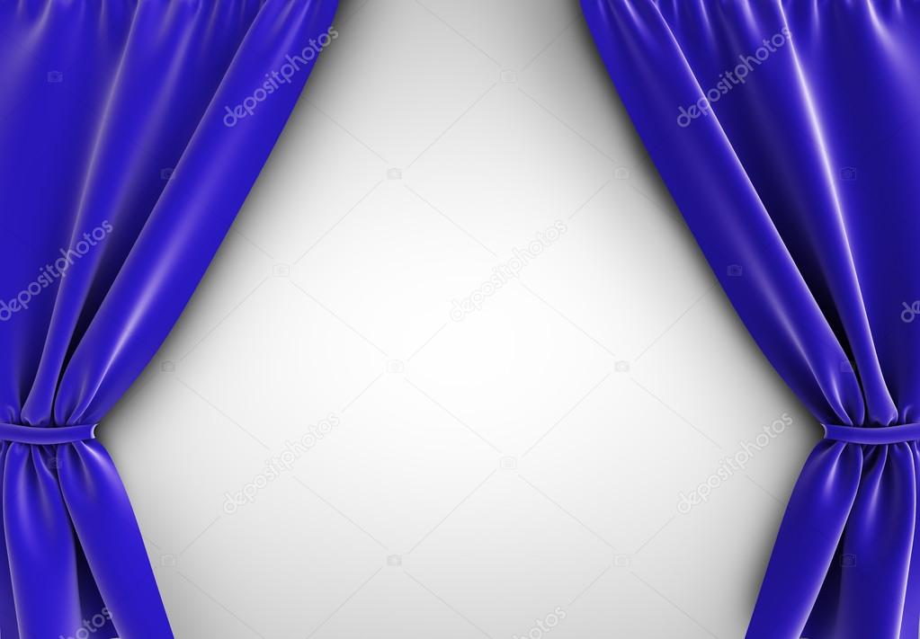 blue curtain