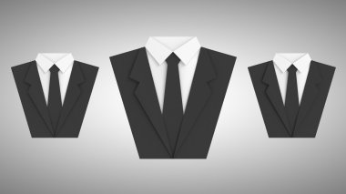 Üç kağıt takım elbise