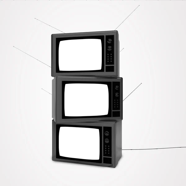 Три телевизора — стоковое фото