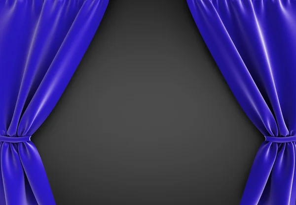 Blue curtain — Stock Photo, Image