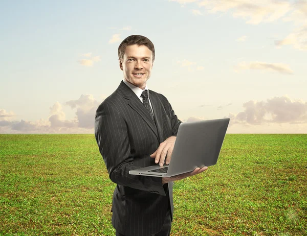 Man with notebook — Stock Photo, Image