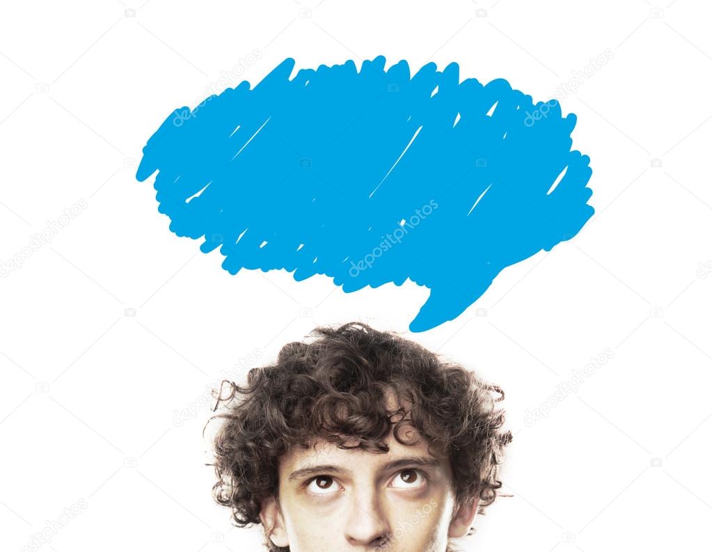 man with speech bubble