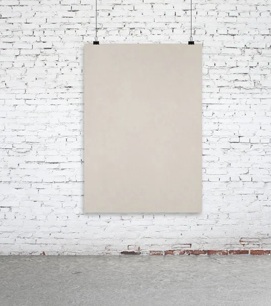 Wall with poster — Stock Photo, Image