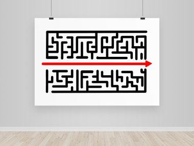 Poster labirent ile