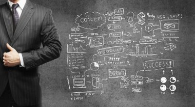 business concept on wall