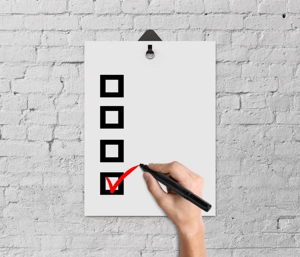 Checklist on poster — Stock Photo, Image