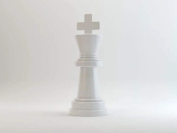Bílá šachový král — Stock fotografie
