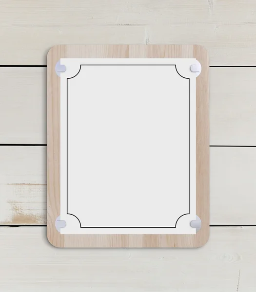 Wooden clipboard — Stock Photo, Image