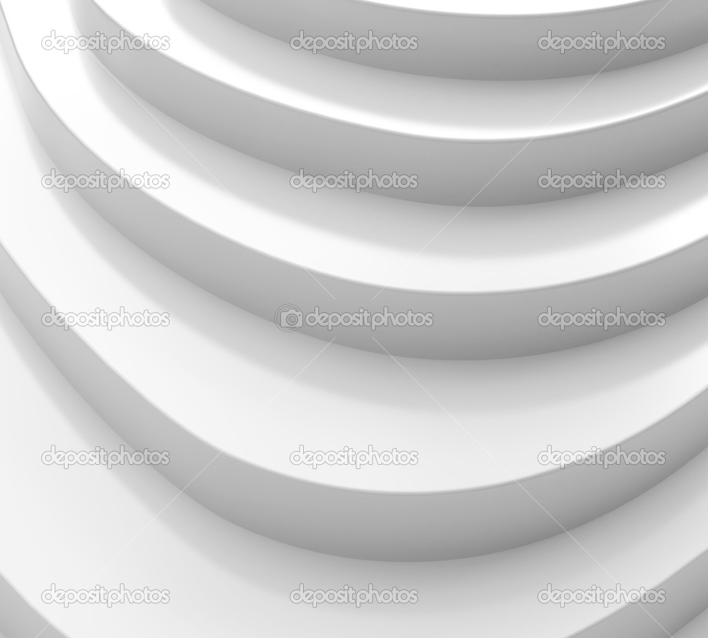 white curved stairs