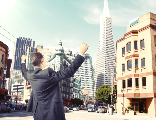 Hombre de negocios felicidad — Foto de Stock