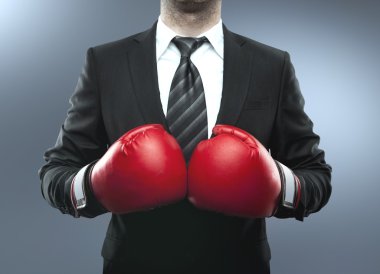 man in boxing gloves clipart