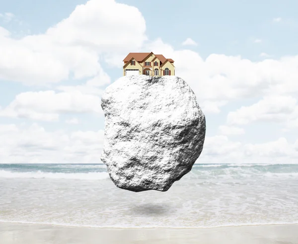 Huis op rots — Stockfoto
