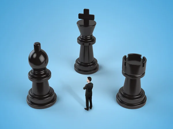 Businessman and chess — Stock Photo, Image