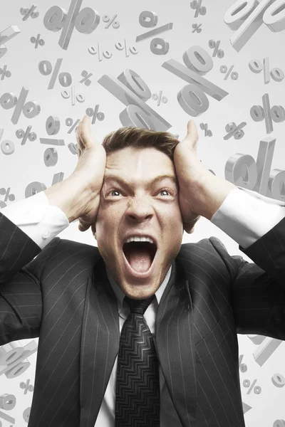 Businessman screaming Royalty Free Stock Photos