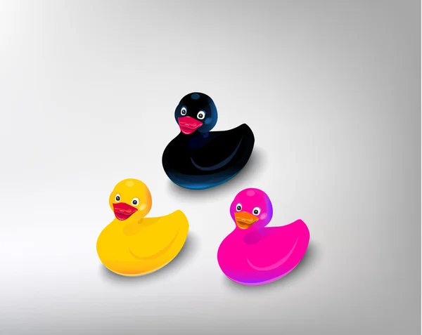 Pato de color — Vector de stock