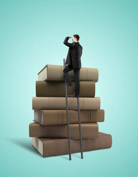 Books and ladder — Stock Photo, Image