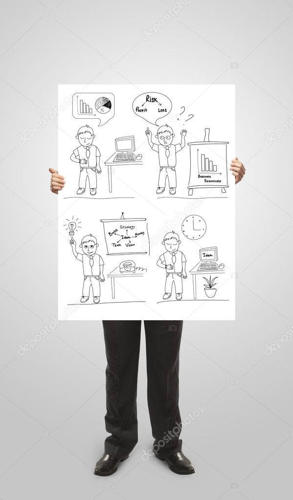poster with business concept