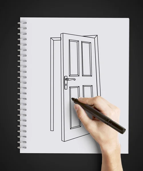 Рисунок двери — стоковое фото