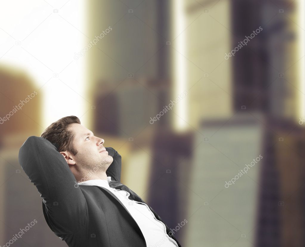 man sitting in office