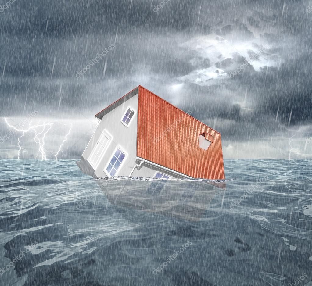 Sinking house — Stock Photo © peshkova 29316931