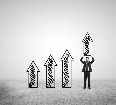 Çizim okları tutan adam