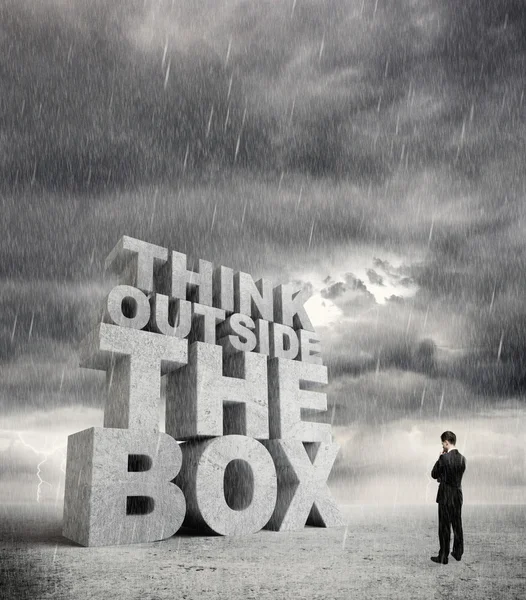 Big think out the box — стоковое фото