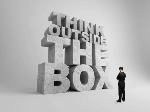 Big think outside the box — Stock Photo, Image