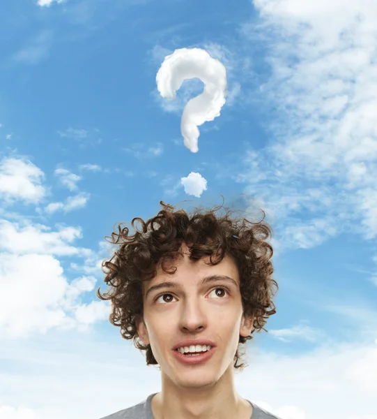 Young boy thinking — Stock Photo, Image