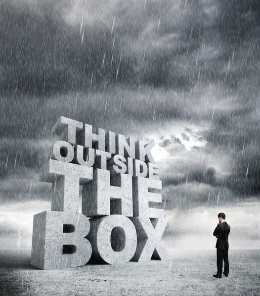 Big think out the box — стоковое фото