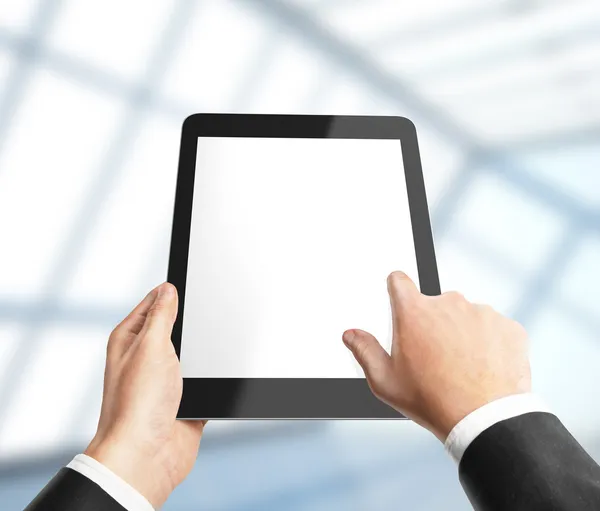 Touchpad in der Hand — Stockfoto