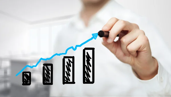 Handen ritade diagram — Stockfoto