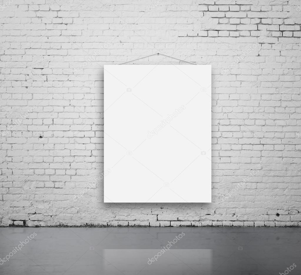 blank poster on wall