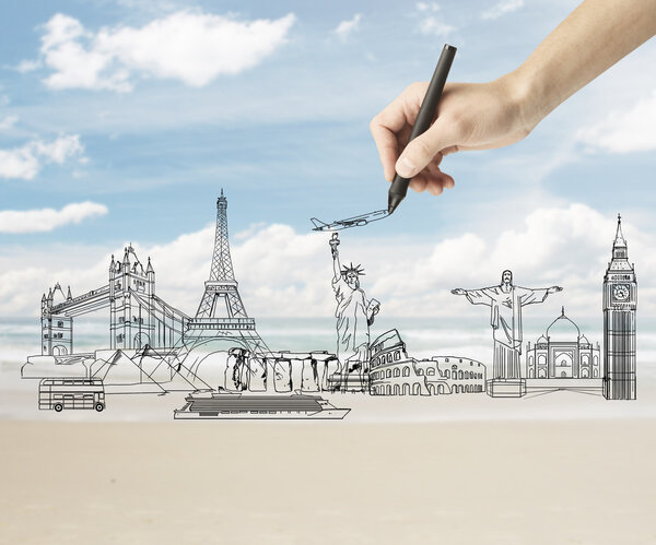 drawing traveling concept