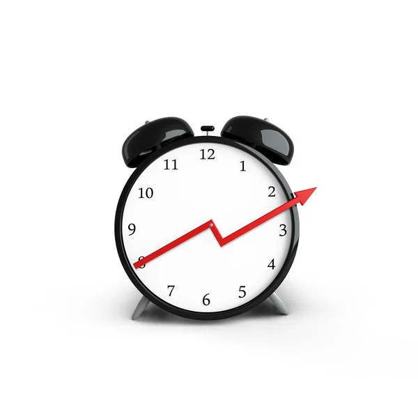 Clock with up arrow — Stock Photo, Image