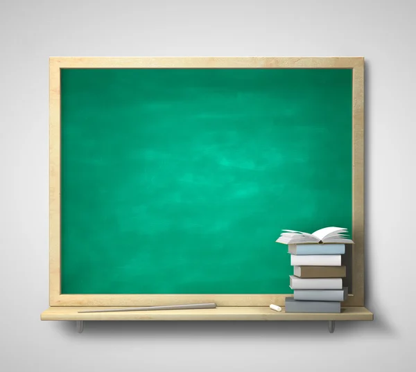 Blackboard and book — Stock Photo, Image
