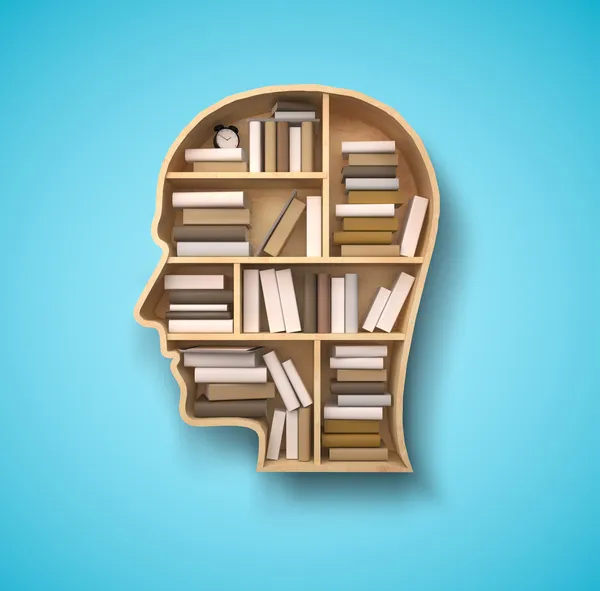 Shelf in form of head — Stock Photo, Image