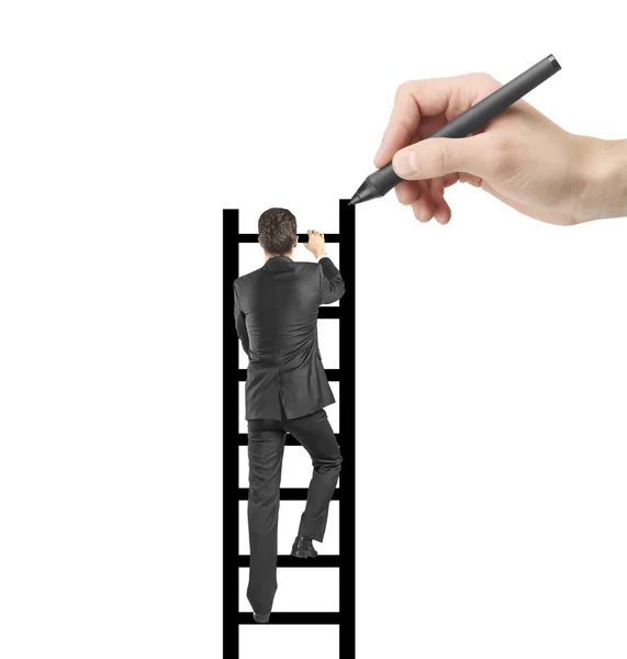 Businessman climbing — Stock Photo, Image