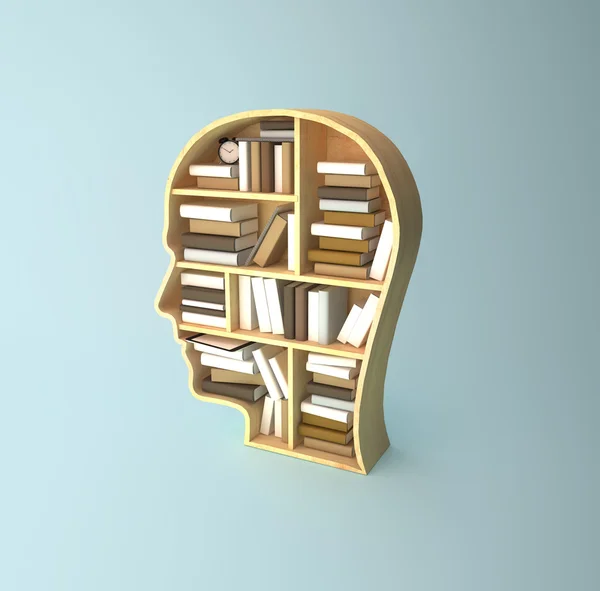 Shelf in form of head — Stock Photo, Image