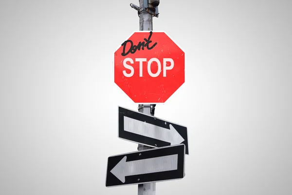Don't stop — Stockfoto
