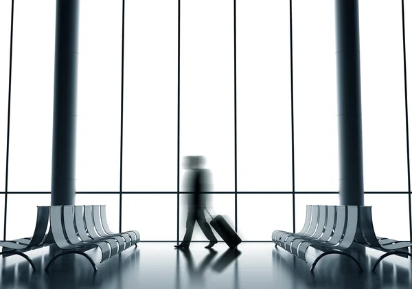 Zakenman in luchthaven — Stockfoto