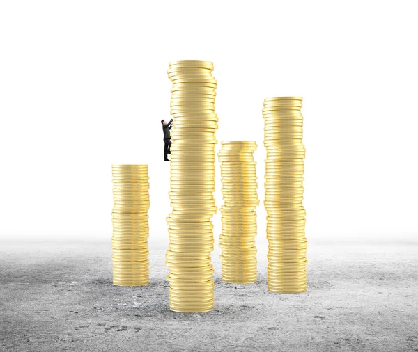 Businessman climbing — Stock Photo, Image