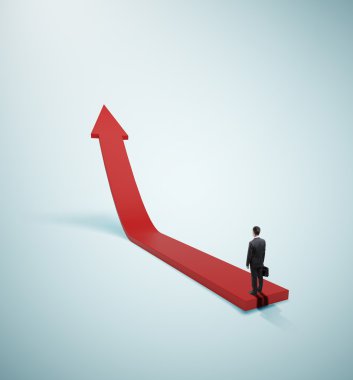 evrak çantası ile işadamı