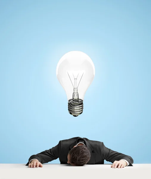 Lamp over head — Stock Photo, Image