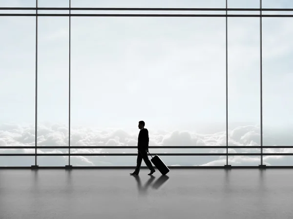 Businessman with luggage — Stock Photo, Image