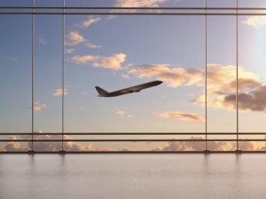 airport with window clipart